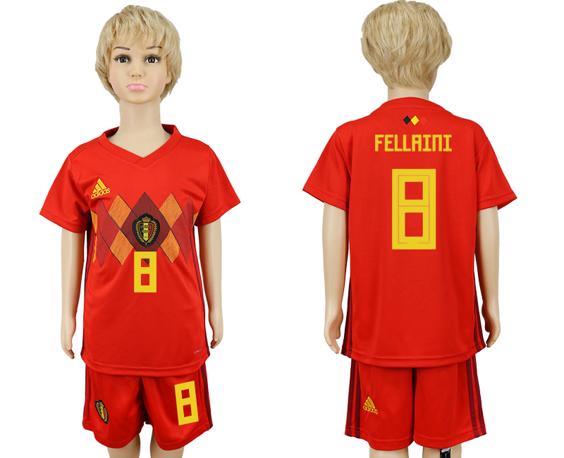 2018 maillot pour enfants BELGIUM CHIRLDREN #8 FELLAINI